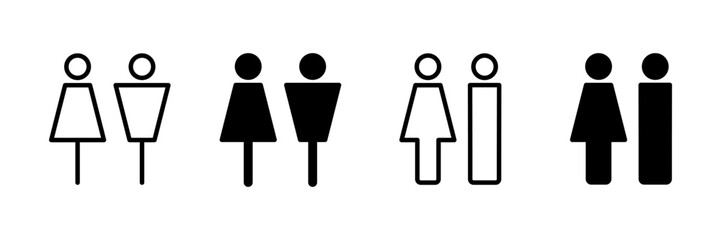 Man and woman icon vector isolated on white background. male and female symbol