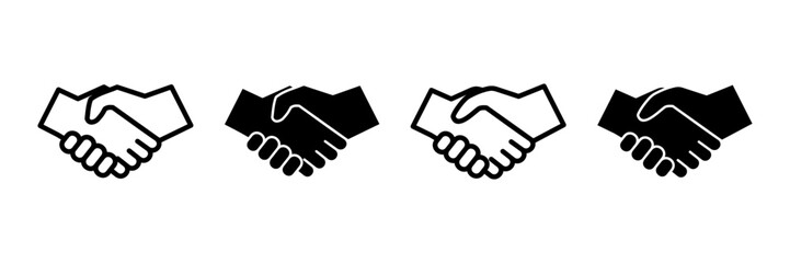 Business handshake icon vector isolated on white background. Handshake icon vector. contract agreement. Trust icon vector. Deal. Done. partnership icon