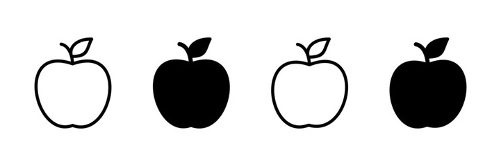 Apple icon vector isolated on white background. Apple vector icon.