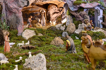 The nativity scene in the St James church in Medjugorje, Bosnia and Herzegovina.