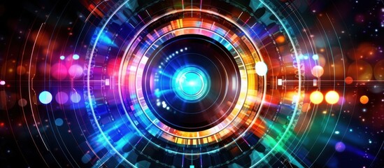 Obraz premium Abstract Digital Technology Background with Vivid Colors