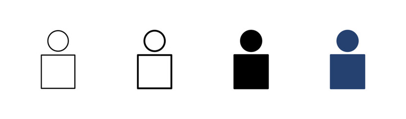 User Icon set. person sign. people icon.