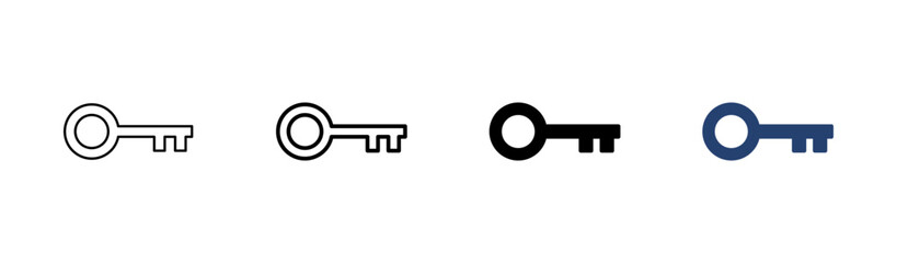 Key icon set. Key vector icon. Key symbol