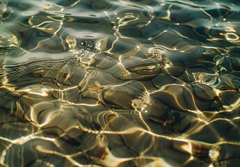 Sunlit Ripples on Clear Water Surface