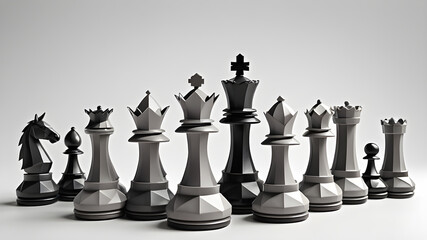 Chess logo icon on white background. Generative AI
