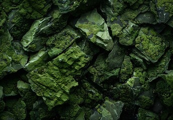Moss Covered Stone Texture Background