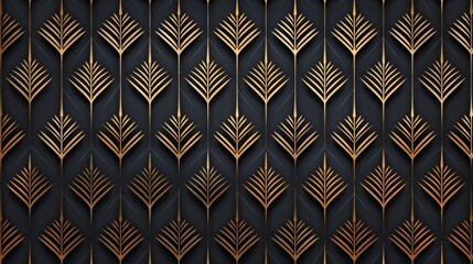Retro Art Deco pattern, intricate ornamental designs with bold geometric shapes, capturing the essence of 1920s vintage style