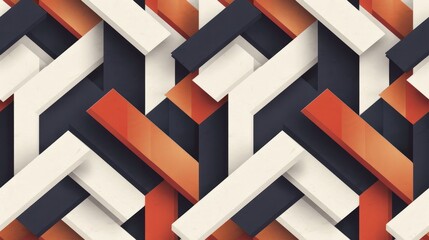 Modern geometric pattern with overlapping shapes, crisp lines, and intricate symmetry, highlighting mathematical precision and aesthetic appeal