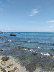 Menganti Beach, Kebumen: View of fishermen on the beach after returning home to fish