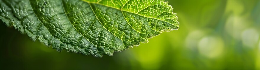 Closeup Green Leaf Nature Springtime Beauty