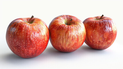 Soft Smooth Cosmic Crisp Apples Hyperrealistic Highly Detailed Isolated white background