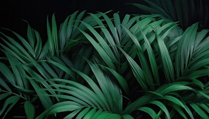 Fototapeta premium Grass images, Dark wallpaper, Dark background, palm leaf background, Grasses are spread all over the background