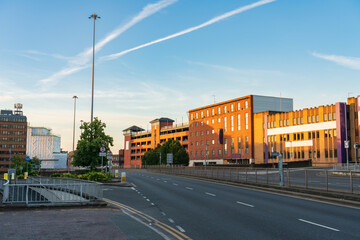 Fototapeta premium Chapel viaduct in Luton city at sunrise. England