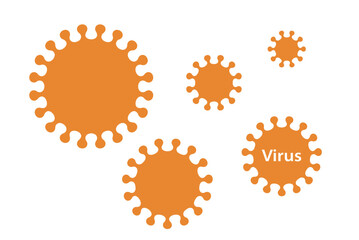 Simple Virus Vector Illustrations On Transparent Background
