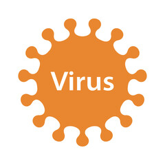 Simple Virus Logo Vector Illustration Isolated On Transparent Background
