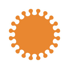 Simple Virus Vector Illustration Isolated On Transparent Background
