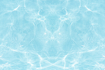 Blue water with ripples on the surface. Defocus blurred transparent blue colored clear calm water...