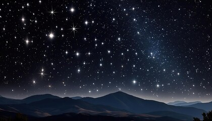 Fototapeta premium Stars twinkling, star sparkle, night sky with stars, night sky, Dark wallpaper, Dark Background