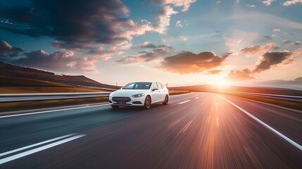 Fototapeta premium car, speed, auto, fast, road, automobile, race, motion, driving, racing, street, vehicle, sport, traffic, blur, transportation, highway, transport, red, drive, rally, sports, travel, luxury, city