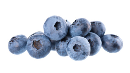Fresh blueberry isolated on white background. Bilberry or whortleberry berries. Clipping path.
