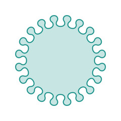 Simple Virus Vector Illustration Isolated On Transparent Background
