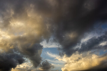beautiful sky and clouds before storm