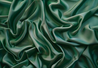 Fototapeta premium Elegant Green Silk Fabric Texture