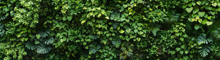 Lush Green Foliage Wall Texture Seamless