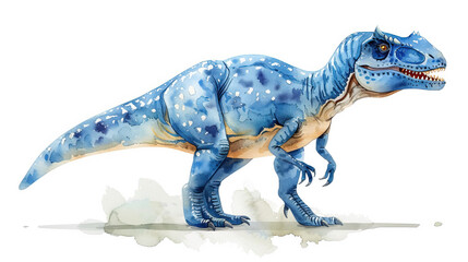 Watercolor cute cartoon dino. Dinosaurs Set Isolated on a White Background Illustration, Baby shower invitation kids birthday jurassic party