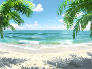 Obraz premium beach with palm trees