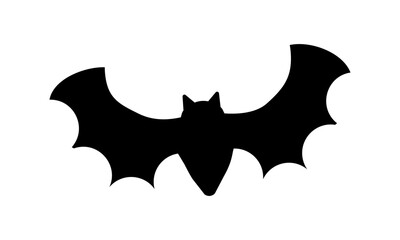 Hand drawn bat silhouettes for halloween celebration on white