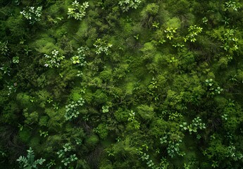 Realistic Green Moss Texture Background