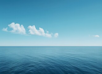 Obraz premium Tranquil Blue Ocean Under Clear Sky