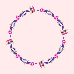 frame template for christmas season celebration, christmas wreath concept