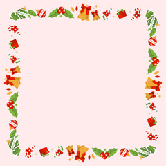 frame template for christmas season celebration, christmas wreath concept