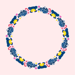 frame template for christmas season celebration, christmas wreath concept