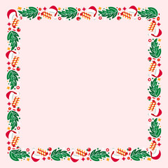 Frame template for christmas season celebration, christmas wreath concept