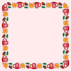 frame template for christmas season celebration, christmas wreath concept