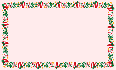 Frame template for christmas season celebration, christmas wreath concept