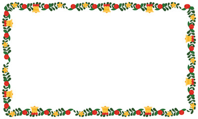 Frame template for christmas season celebration, christmas wreath concept