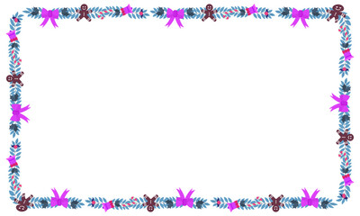 Frame template for christmas season celebration, christmas wreath concept