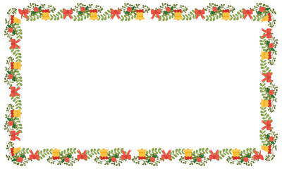 Frame template for christmas season celebration, christmas wreath concept