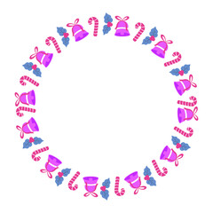 Frame template for christmas season celebration, christmas wreath concept