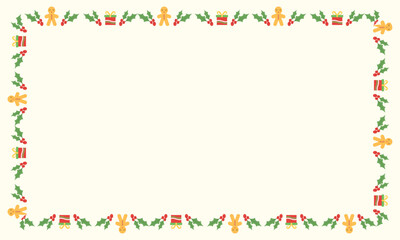 Frame template for christmas season celebration, christmas wreath concept