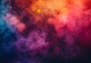 Abstract Colorful Powder Explosion Background