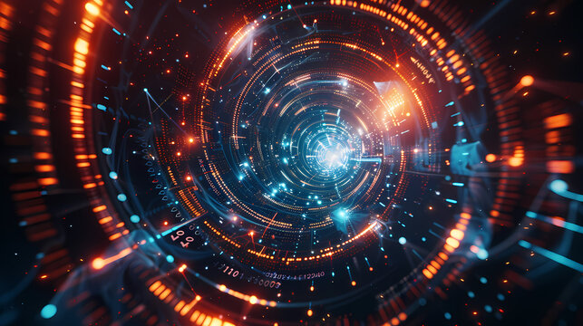Luminous spiral tunnel