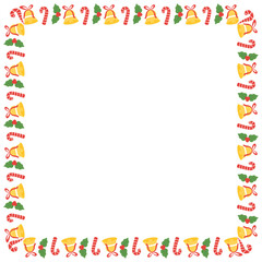 Frame template for christmas season celebration, christmas wreath concept