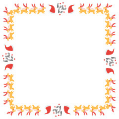 Frame template for christmas season celebration, christmas wreath concept