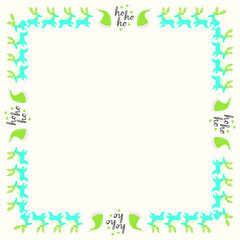 Frame template for christmas season celebration, christmas wreath concept