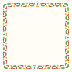 Frame template for christmas season celebration, christmas wreath concept